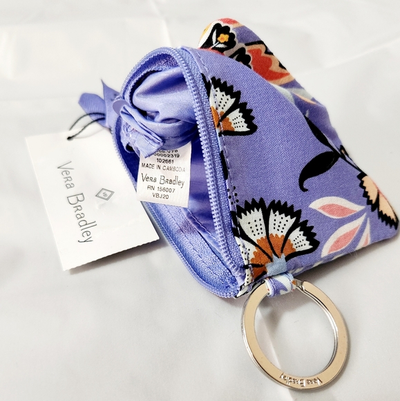 Vera Bradley Zip ID Case Key Ring Coastal Paradise NWT - Picture 4 of 7